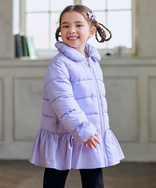 ANY / エニィ ダウンジャケット・ベスト | 【フード取り外し/洗濯機可能】中綿フリル リボンコート | 詳細16