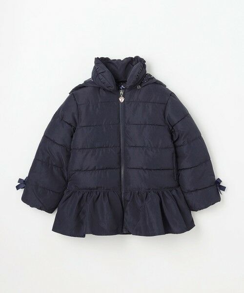 ANY / エニィ ダウンジャケット・ベスト | 【フード取り外し/洗濯機可能】中綿フリル リボンコート | 詳細28