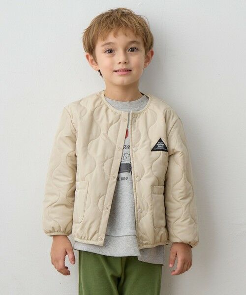 ANY/エニィ 【洗濯機可能】中綿キルティング ジャケット ベージュ 110 ANY/エニィ 【洗濯機可能】中綿キルティング ジャケット ベージュ 110