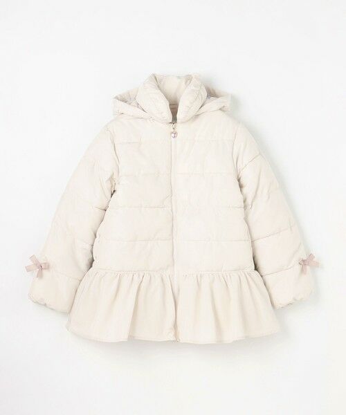 ANY / エニィ ダウンジャケット・ベスト | 【フード取り外し/洗濯機可能】中綿フリル リボンコート | 詳細11