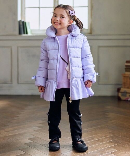 ANY / エニィ ダウンジャケット・ベスト | 【フード取り外し/洗濯機可能】中綿フリル リボンコート | 詳細17