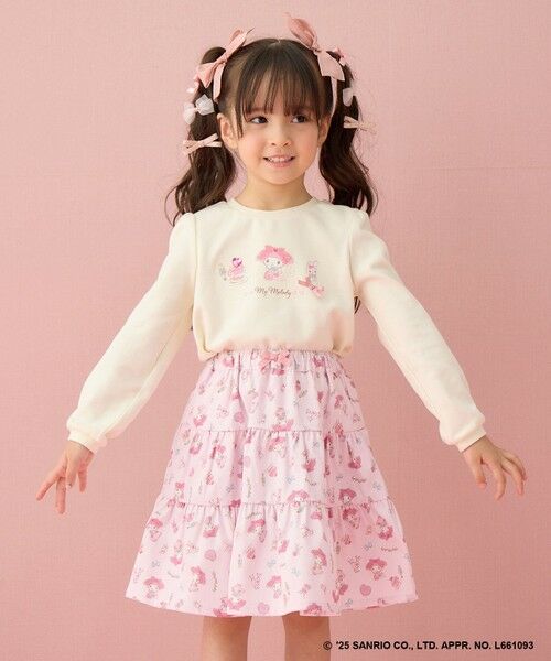ANY / エニィ ミニ・ひざ丈スカート | 【マイメロディ＆クロミ×ANY KIDS】総柄 ティアードスカート | 詳細9