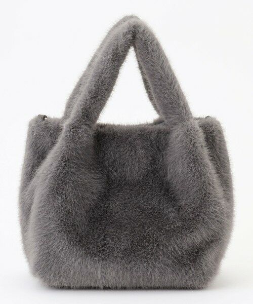 ANY/エニィ カラーファーバッグ グレー F