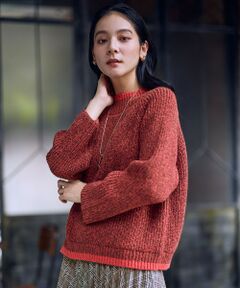 ANY / エニィ ニット・セーター | 【5色展開】バイカラーMIXニット