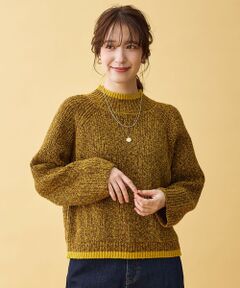 ANY / エニィ ニット・セーター | 【5色展開】バイカラーMIXニット