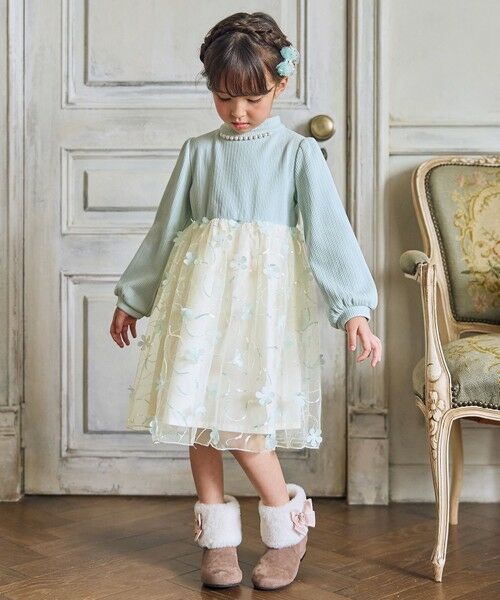 ANY / エニィ ロング・マキシ丈ワンピース | フラワーチュール ドッキングワンピース | 詳細2