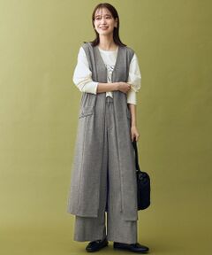 ANY / エニィ ロング・マキシ丈スカート | 【2WAY/セットアップ可】ライトツイードジャンパースカート