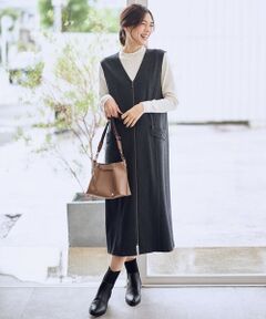 ANY / エニィ ロング・マキシ丈スカート | 【2WAY/セットアップ可】ライトツイードジャンパースカート