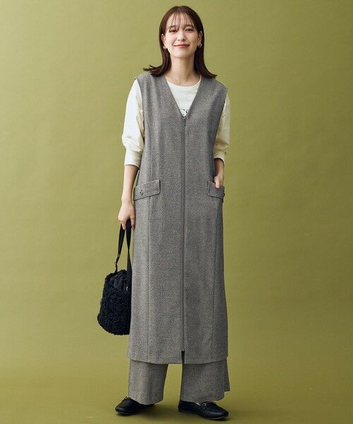 ANY / エニィ ロング・マキシ丈スカート | 【2WAY/セットアップ可】ライトツイードジャンパースカート | 詳細3