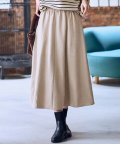 ANY / エニィ ミニ・ひざ丈スカート | 【ウエストゴム】スエードフレアスカート