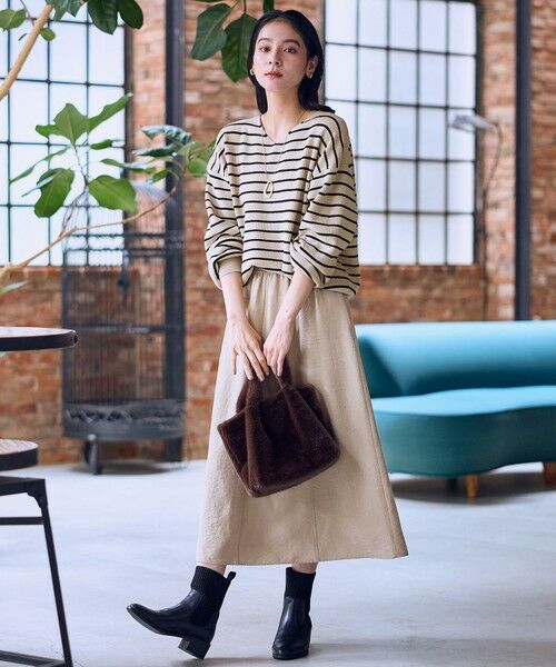 ANY / エニィ ミニ・ひざ丈スカート | 【ウエストゴム】スエードフレアスカート | 詳細8