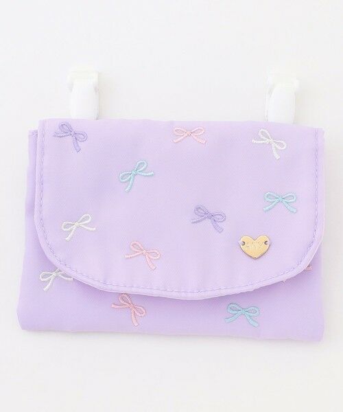 ANY / エニィ ショルダーバッグ | 総柄刺繍移動ポケット（ラベンダー）