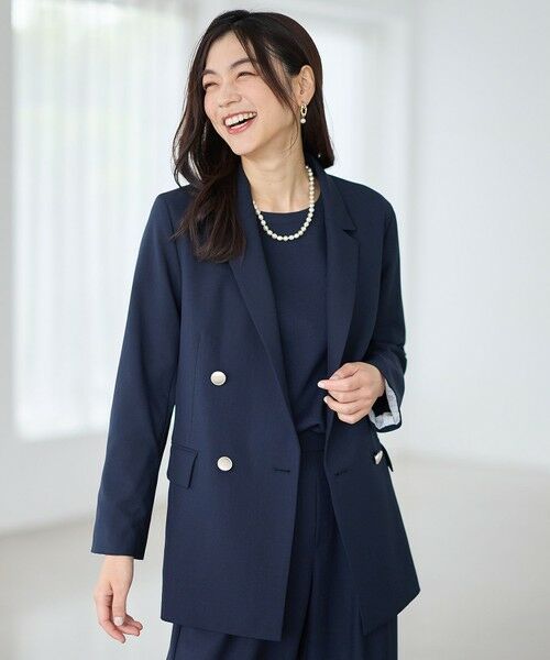 ANY / エニィ その他アウター | イージーケアライトストレッチダブルテーラードジャケット | 詳細1