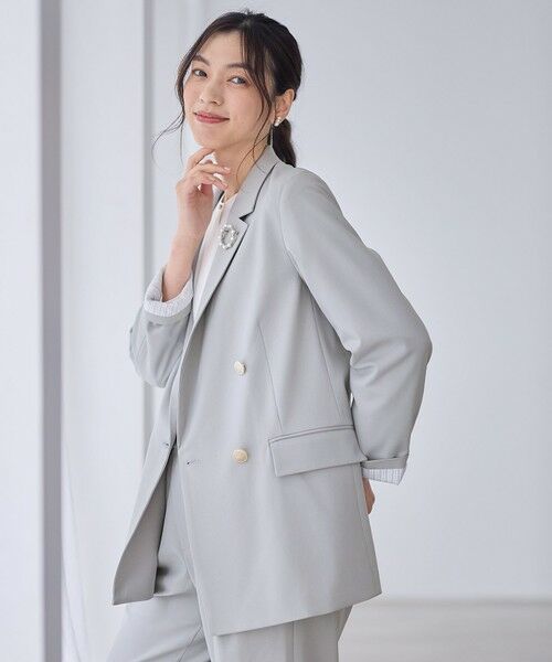 ANY / エニィ その他アウター | イージーケアライトストレッチダブルテーラードジャケット | 詳細7