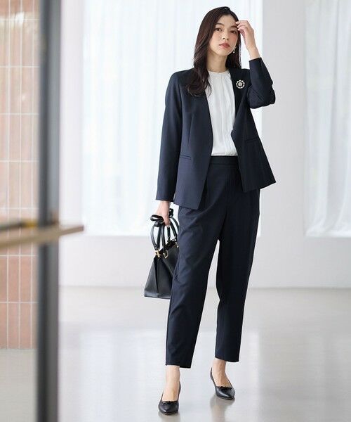 ANY / エニィ ノーカラージャケット | イージーケアライトストレッチノーカラージャケット | 詳細2