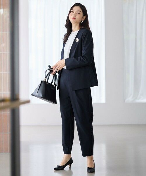 ANY / エニィ ノーカラージャケット | イージーケアライトストレッチノーカラージャケット | 詳細4