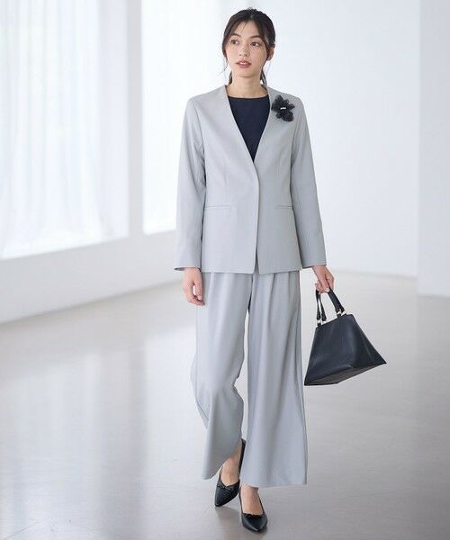 ANY / エニィ ノーカラージャケット | イージーケアライトストレッチノーカラージャケット | 詳細10