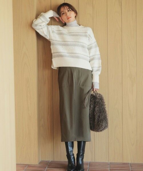 ANY / エニィ ニット・セーター | パターンボーダーニット | 詳細2