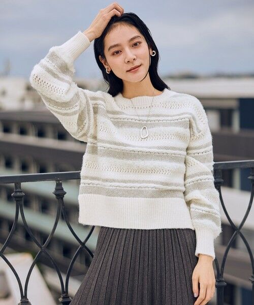 ANY / エニィ ニット・セーター | パターンボーダーニット | 詳細4