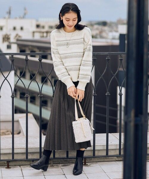 ANY / エニィ ニット・セーター | パターンボーダーニット | 詳細6