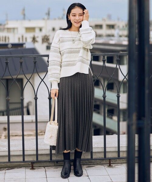 ANY / エニィ ニット・セーター | パターンボーダーニット | 詳細7