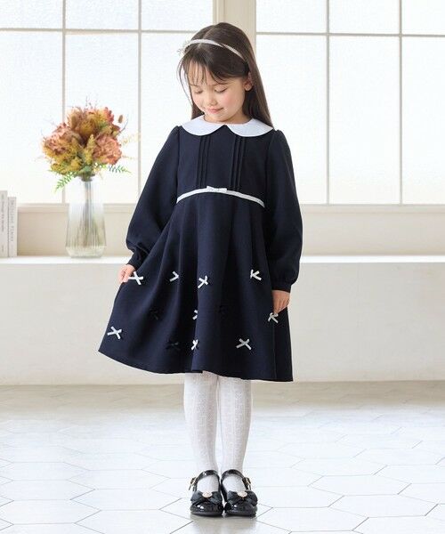 ANY / エニィ ロング・マキシ丈ワンピース | 襟付き リボン 長袖ワンピース | 詳細3