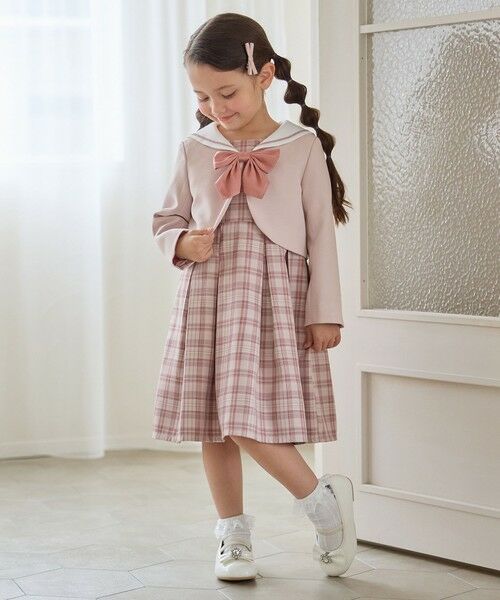 ANY / エニィ ドレス | 【2点セット】セーラージャケット+チェックワンピース | 詳細2