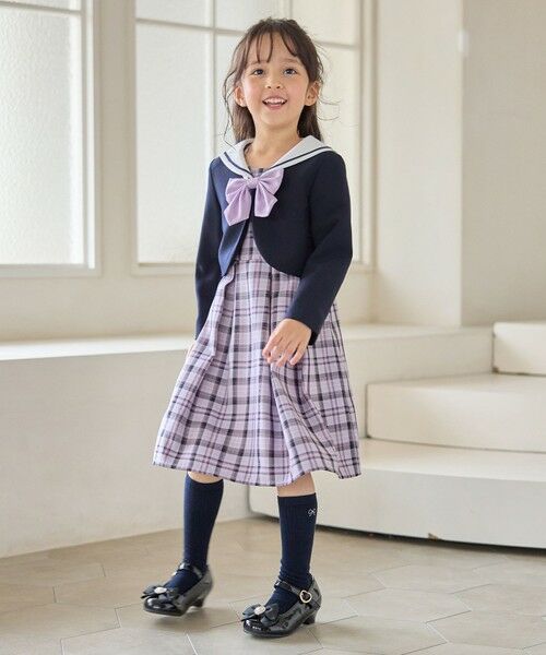 ANY / エニィ ドレス | 【2点セット】セーラージャケット+チェックワンピース | 詳細13