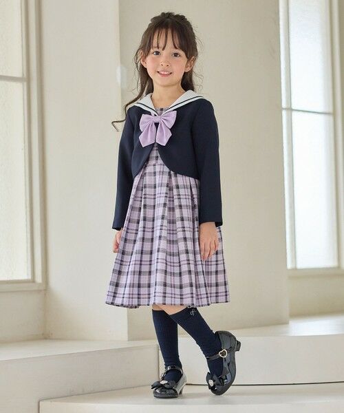 ANY / エニィ ドレス | 【2点セット】セーラージャケット+チェックワンピース | 詳細11