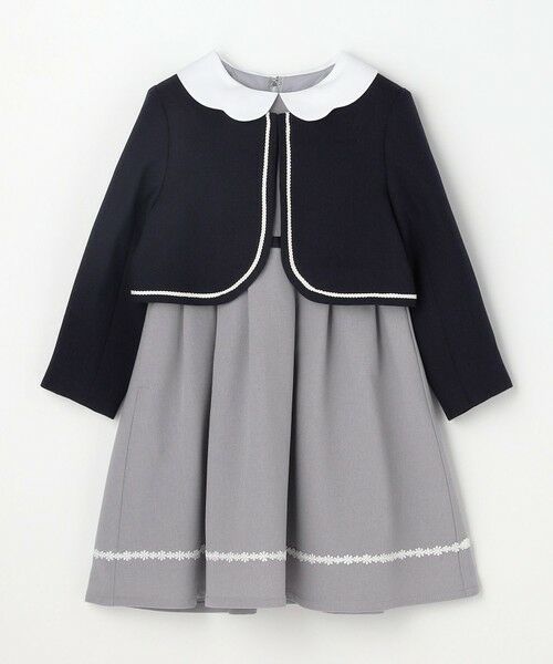 ANY / エニィ ロング・マキシ丈ワンピース | 【2点セット】ノーカラー ボレロジャケット+襟付き ワンピース | 詳細8