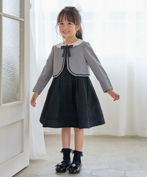 ANY / エニィ ロング・マキシ丈ワンピース | 【2点セット】ノーカラー ボレロジャケット+襟付き ワンピース | 詳細29