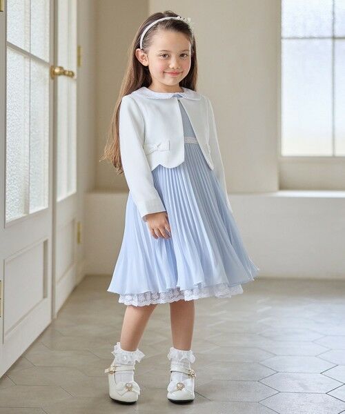 ANY / エニィ ロング・マキシ丈ワンピース | 【2点セット】リボンボレロジャケット+シフォンプリーツ ワンピース | 詳細1