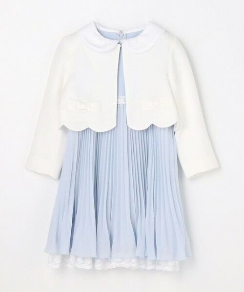 ANY / エニィ ロング・マキシ丈ワンピース | 【2点セット】リボンボレロジャケット+シフォンプリーツ ワンピース | 詳細6
