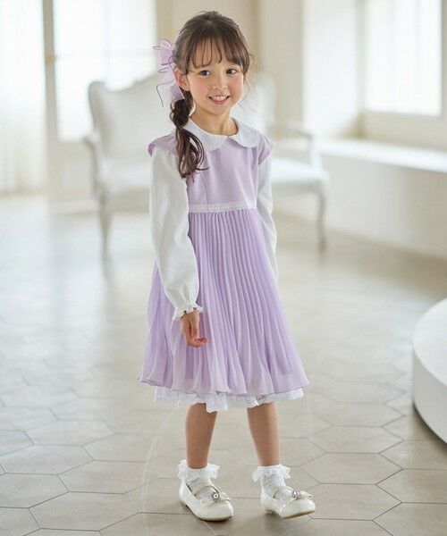 ANY / エニィ ロング・マキシ丈ワンピース | 【2点セット】リボンボレロジャケット+シフォンプリーツ ワンピース | 詳細13