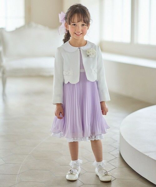 ANY / エニィ ロング・マキシ丈ワンピース | 【2点セット】リボンボレロジャケット+シフォンプリーツ ワンピース | 詳細10