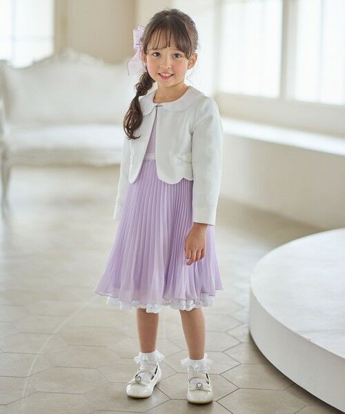 ANY / エニィ ロング・マキシ丈ワンピース | 【2点セット】リボンボレロジャケット+シフォンプリーツ ワンピース | 詳細11