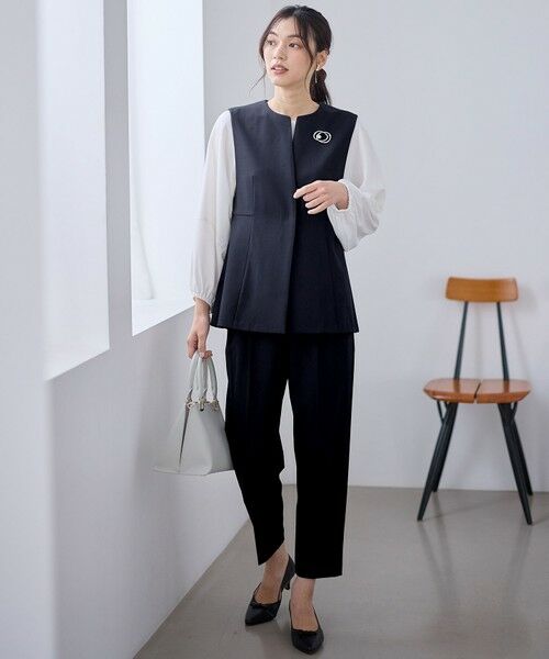ANY / エニィ セットアップ | 【3SET】きちんと見え3点コーデセット（ブラウス＋ジレ＋パンツ） | 詳細10