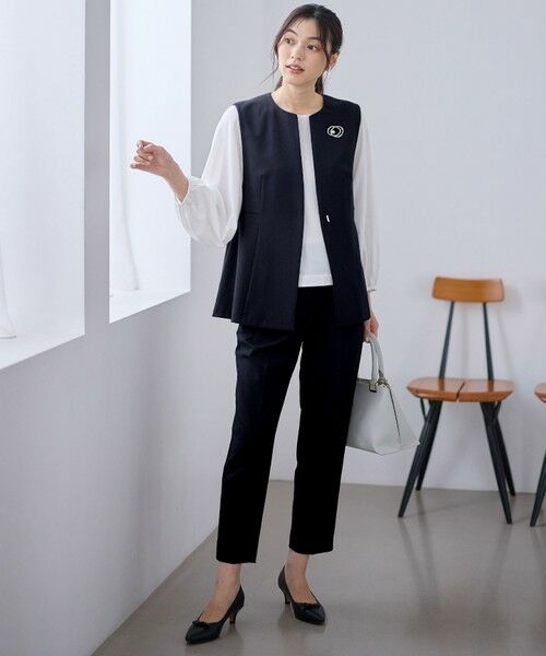 ANY / エニィ セットアップ | 【3SET】きちんと見え3点コーデセット（ブラウス＋ジレ＋パンツ） | 詳細8