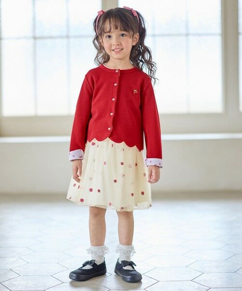 ANY / エニィ ミニ・ひざ丈スカート | 【Strawberry Collection】総刺繍 いちごチュールスカート | 詳細3