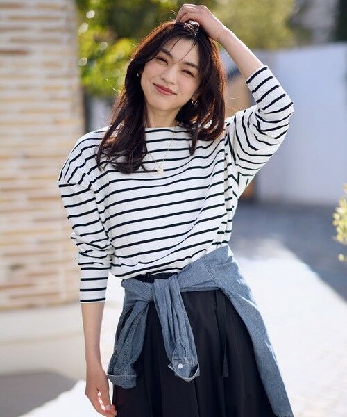 ANY / エニィ カットソー | コクーンボーダープルオーバー | 詳細1