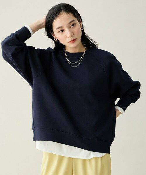 ANY / エニィ スウェット | ダンボールバックリブプルオーバー（ネイビー）