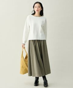 ANY / エニィ セットアップ | 【2SET】バイカラーニット×スエードスカートセット