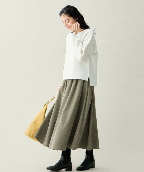 ANY / エニィ セットアップ | 【2SET】バイカラーニット×スエードスカートセット | 詳細5