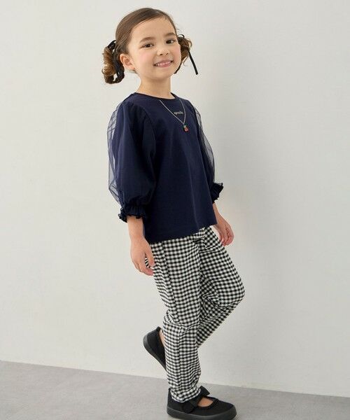 ANY / エニィ カットソー | チュール袖 七分Tシャツ | 詳細16