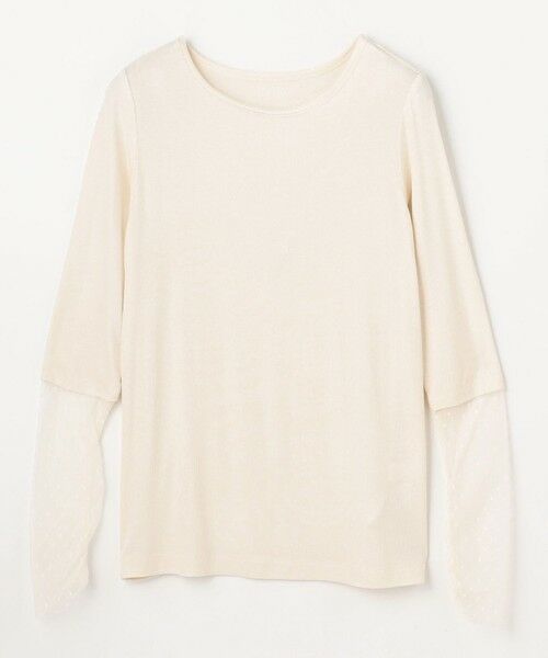 ANY / エニィ カットソー | 袖ドットチュールコンビインナー | 詳細4