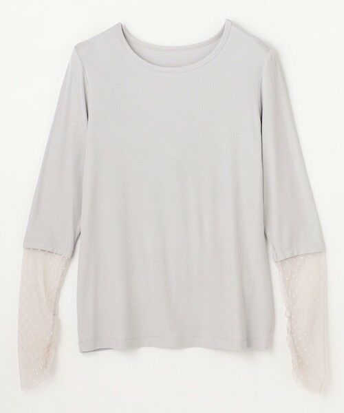 ANY / エニィ カットソー | 袖ドットチュールコンビインナー | 詳細11