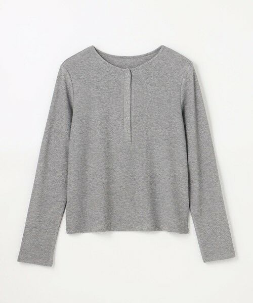 ANY / エニィ カットソー | クリアラメフライスヘンリーネックプルオーバー | 詳細15