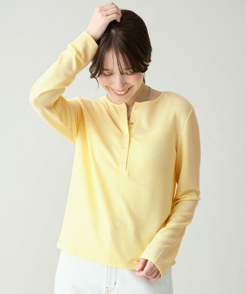 ANY / エニィ カットソー | クリアラメフライスヘンリーネックプルオーバー | 詳細20