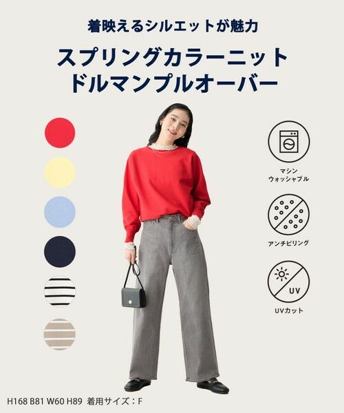 ANY / エニィ ニット・セーター | スプリングカラーニットドルマンプルオーバー | 詳細1