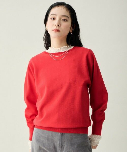 ANY / エニィ ニット・セーター | スプリングカラーニットドルマンプルオーバー | 詳細2
